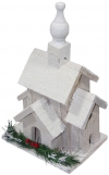 Zasnežený vianočný domček (širší nízky)