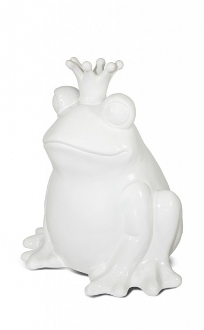 Keramická žaba biela 1