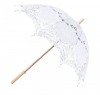 Čipkovaný dáždnik biely (stredný)