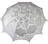 Čipkovaný dáždnik biely (veľký)